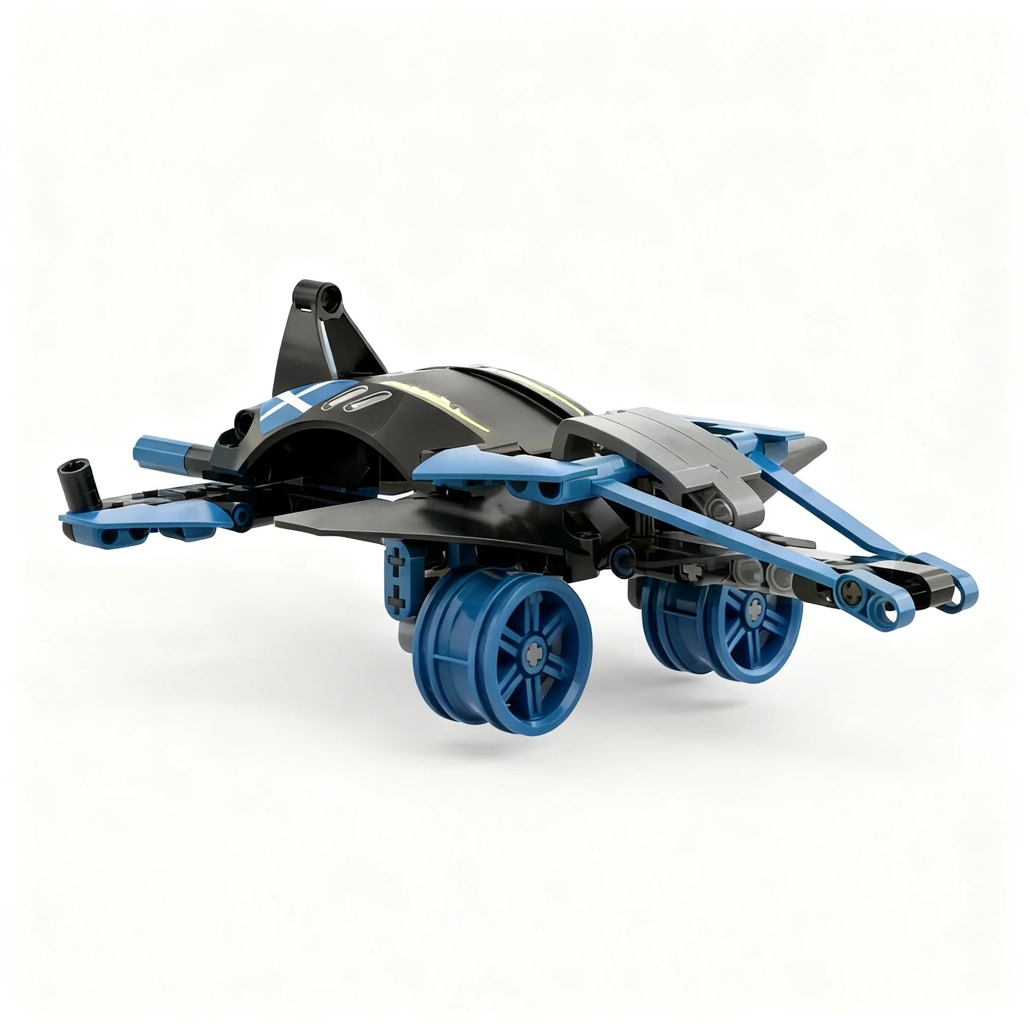 418pcs MOC Technical Motorized Flight Simulator Joystick Control Blue Model Toys Building Blocks Architecture Christmas Gift 3D