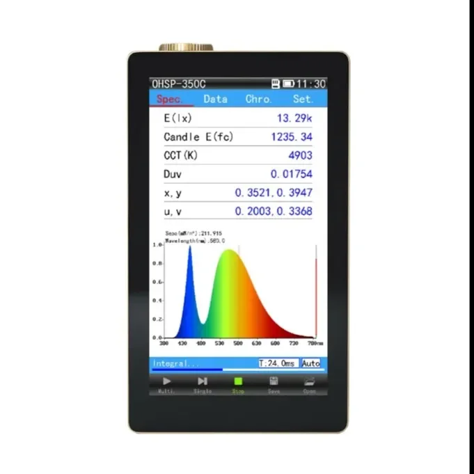 Light Spectrum Analyzer CRI Irradiance Meter  OHSP350C Economical Portable Spectrometer Spectrum Analyzer for LED Light