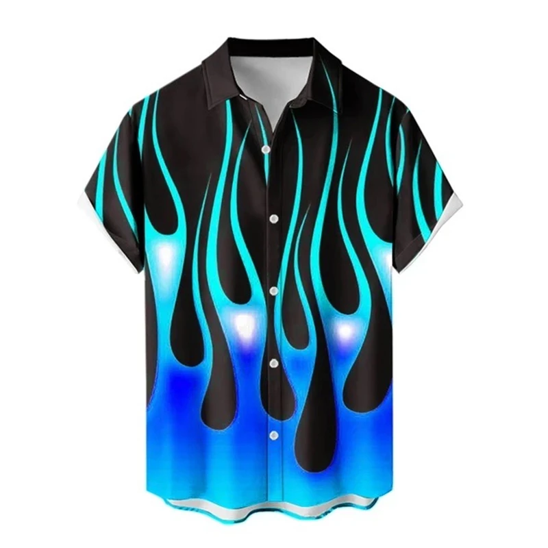 

Men's summer Hawaiian shirt pattern shirt, outdoor casual short sleeved 3D printed button clothing, comfortable and breathable