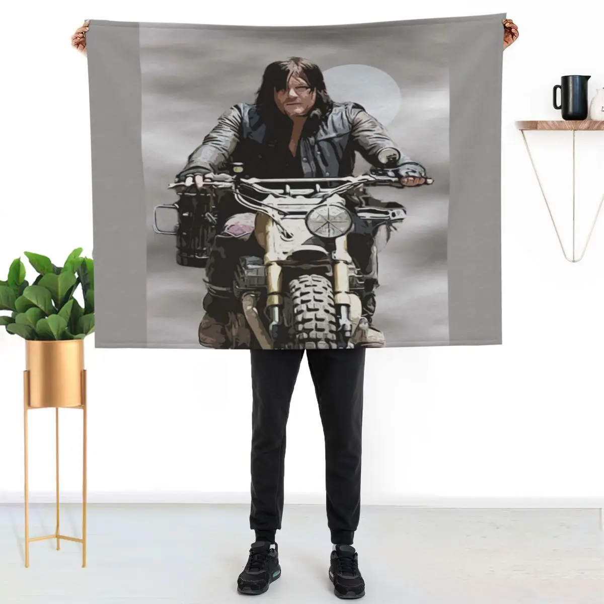 

The Walking Dead Daryl Dixon Throw Blanket Cozy Throw Blanket Birthday Gift for Him Her