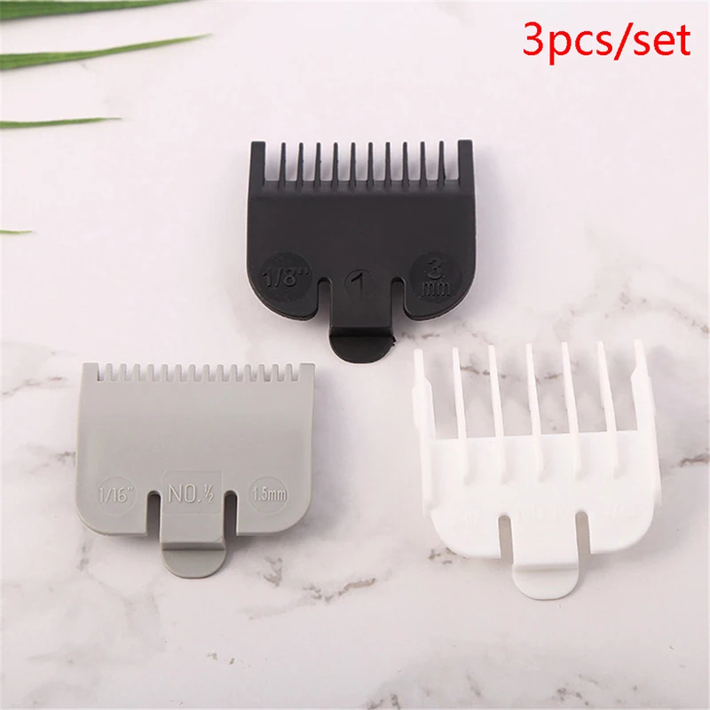 3Pcs/set 1.5mm/3mm/4.5mm Universal Hair Clipper Limit Comb Guide Attachment Barber Replacement