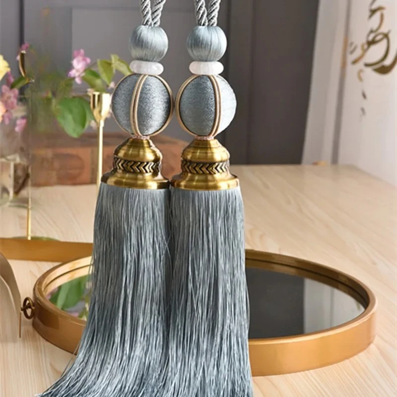 2 Pcs High Quality Curtain Tieback All Match Elegant Hanging Holdbacks Curtains Tassels Bandages Brushes Curtain Accessories