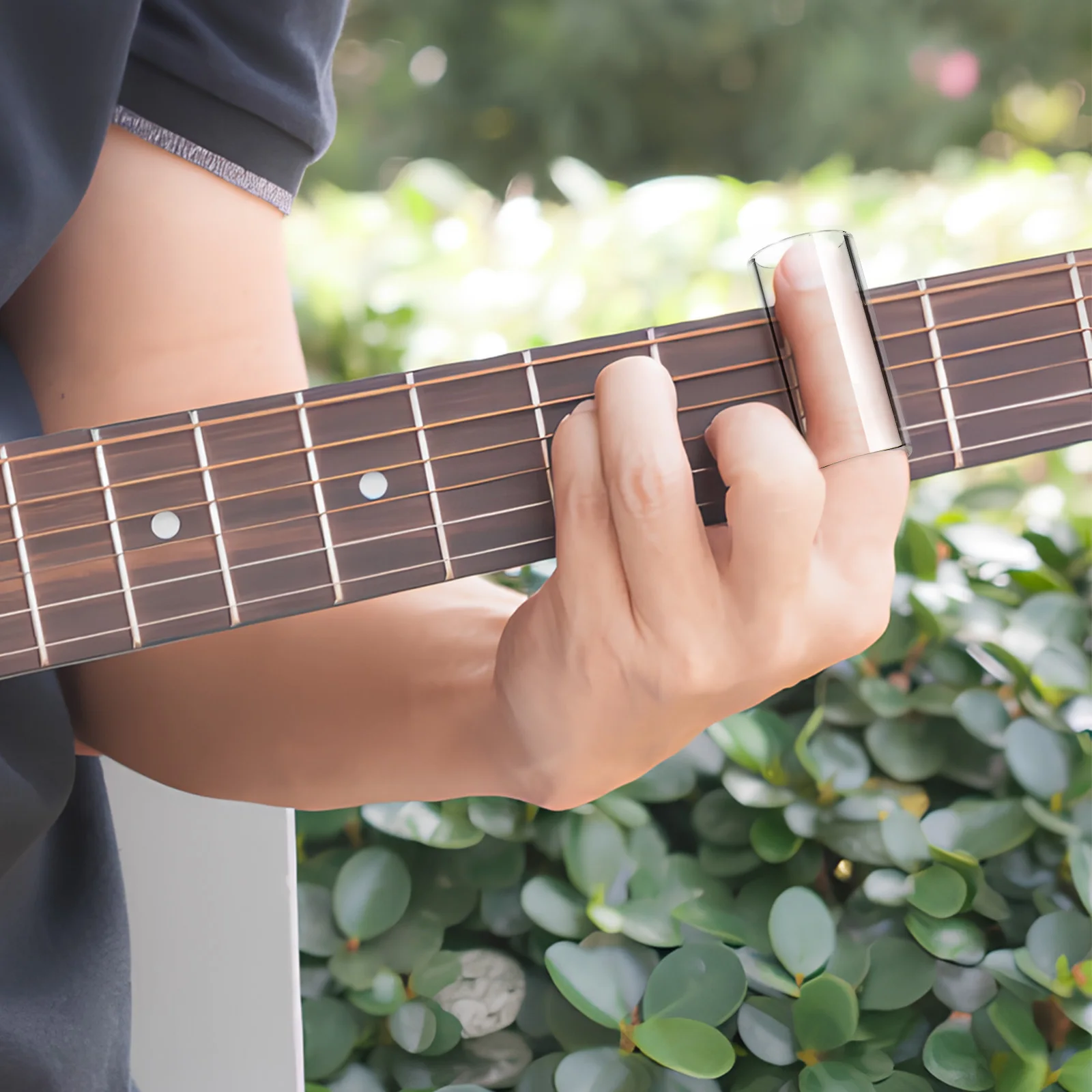 

8Pcs Glass Guitar Slides Set Premium Finger Slide for Electric Acoustic Guitar Seamless Glide Comfort Fit Guitarist Accessories