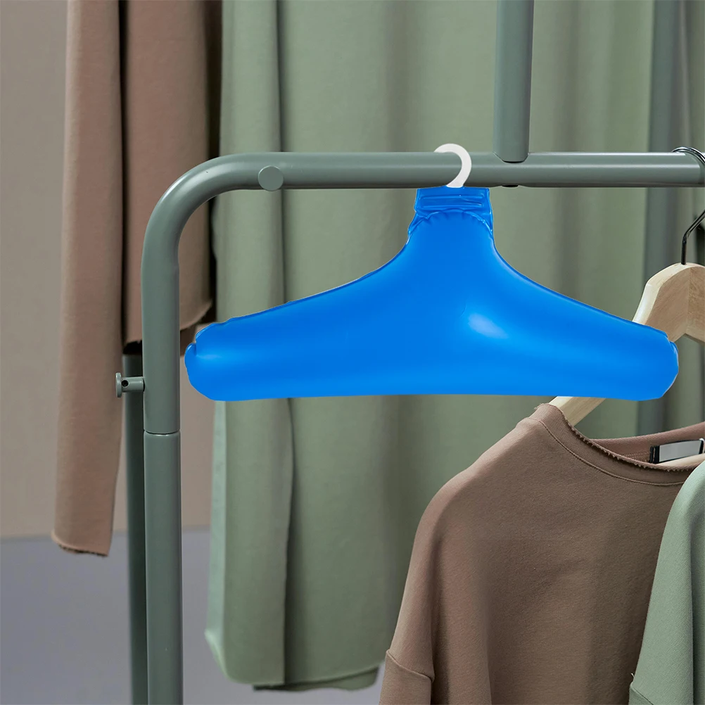 

2pcs Inflatable PVC Hangers Lightweight Portable Drying Rack for Travel Clothes Organizer Space Saving Closet Storage