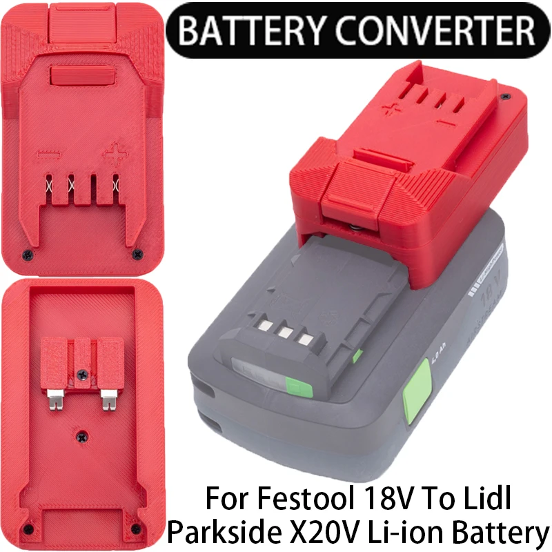 

Battery Adapter for Lidl Parkside X20V Li-Ion Tools Convert to Festool AIRSTREAM 18V Li-Ion Battery Adapter Power Tool Accessory