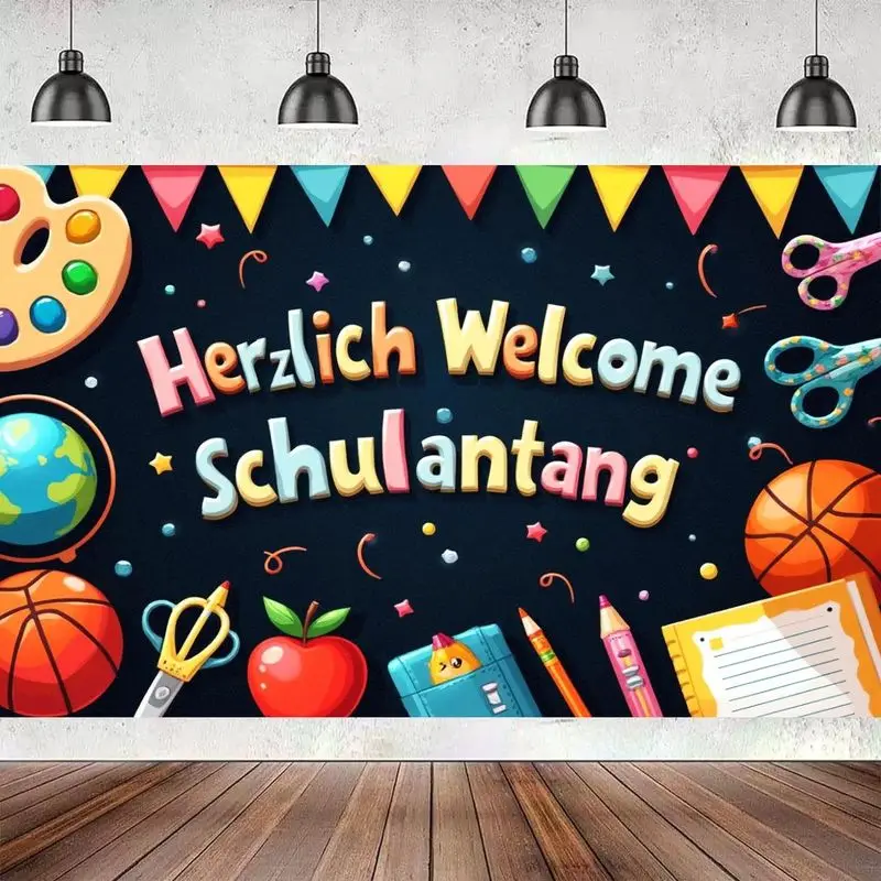VIKAMA Welcomes The Start Of School With Cartoon Tapestries Cartoon Patterns Wear-Resistant Hanging Fabrics And Party Decor