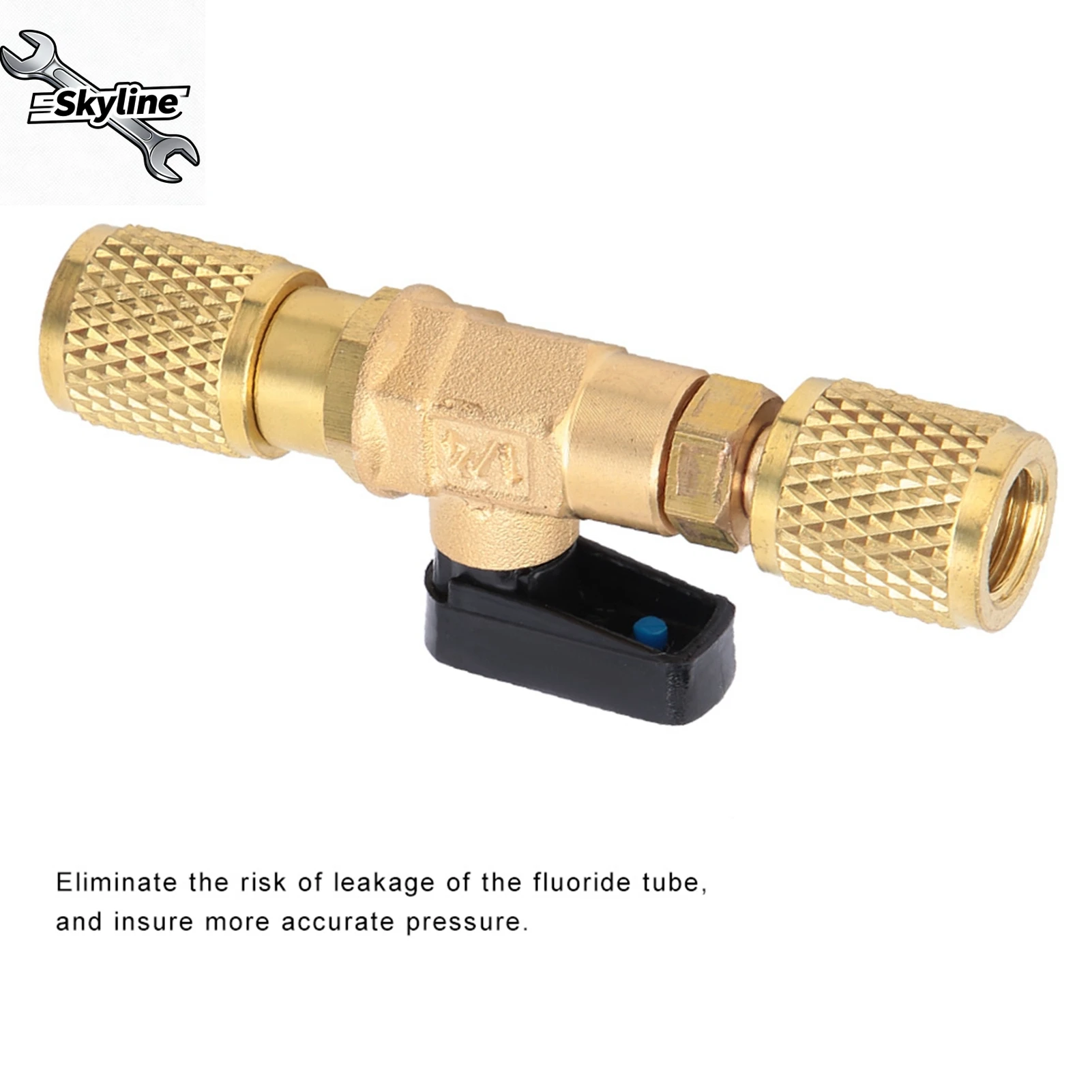 Messing Kühlkugelhahn Adapter Kältemittel Kugelhahn Anschluss G1/4''