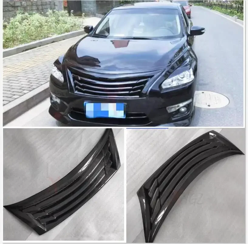 

Car avant Grill Grille cas avec une bande pour For Nissan Teana 2013--2014 2015 carbon fiber