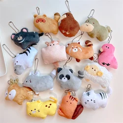 Mini Cartoon Cute Zoo Series Plush Doll Key Chain Pendant Creative Ins Small Fresh Small Animal Plush Backpack Pendant