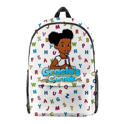 Trendy Popular Funny Gracies Corner pupil Bookbag Notebook Backpacks 3D Print Oxford Waterproof Boys/Girls Travel Backpacks