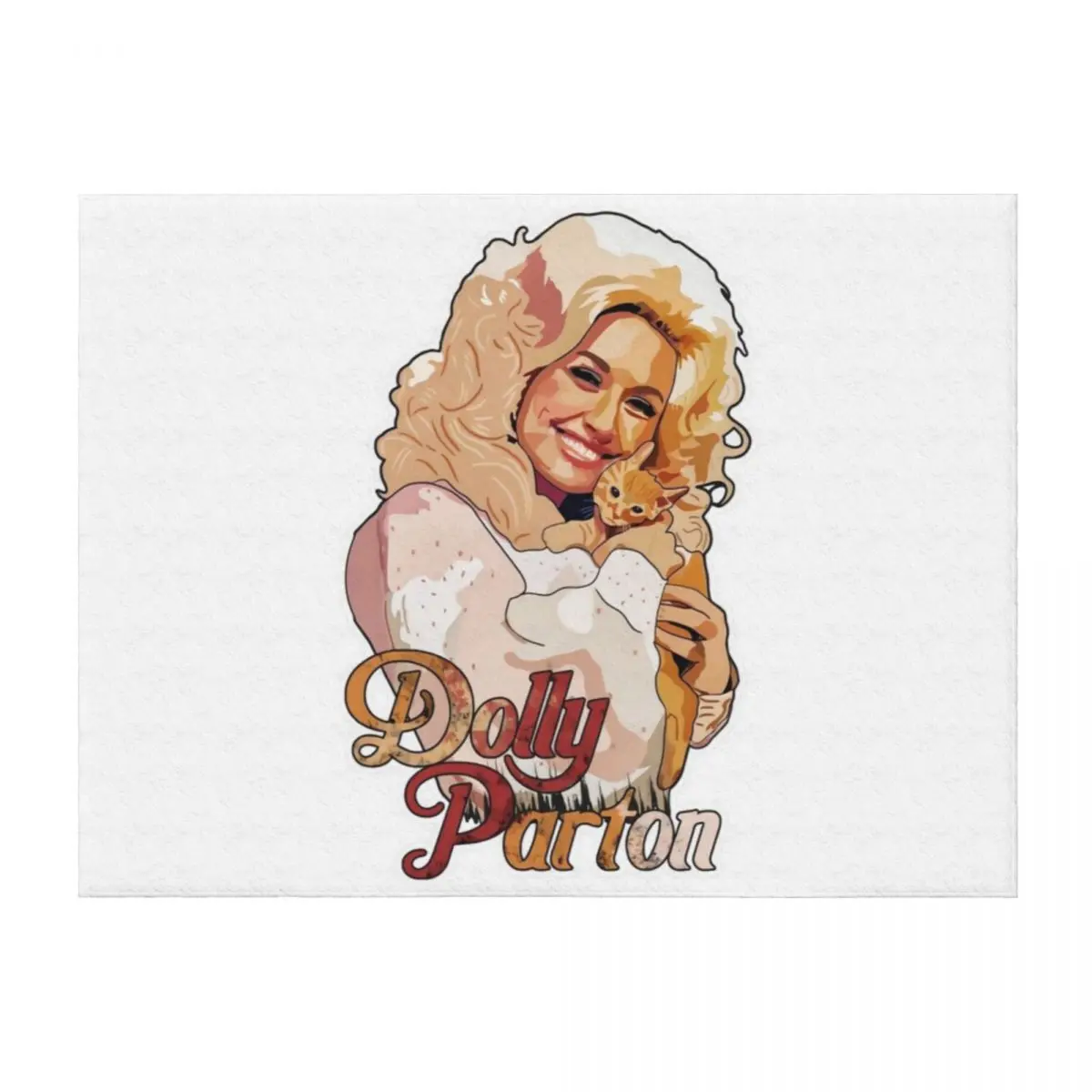 

Dolly Parton with beloved cat Throw Blanket Sofas valentine gift ideas for babies Hair Blankets