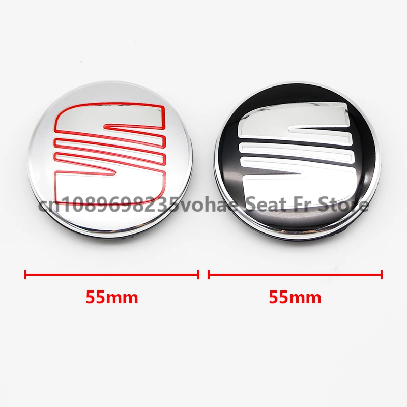 4pcs 55mm Car Wheel Center Cap Cover Tire Rim Hub Cover For Seat Leon Cupra R Leon ST Cupra Leon ST Cupra Ateca Cupra Ateca FR