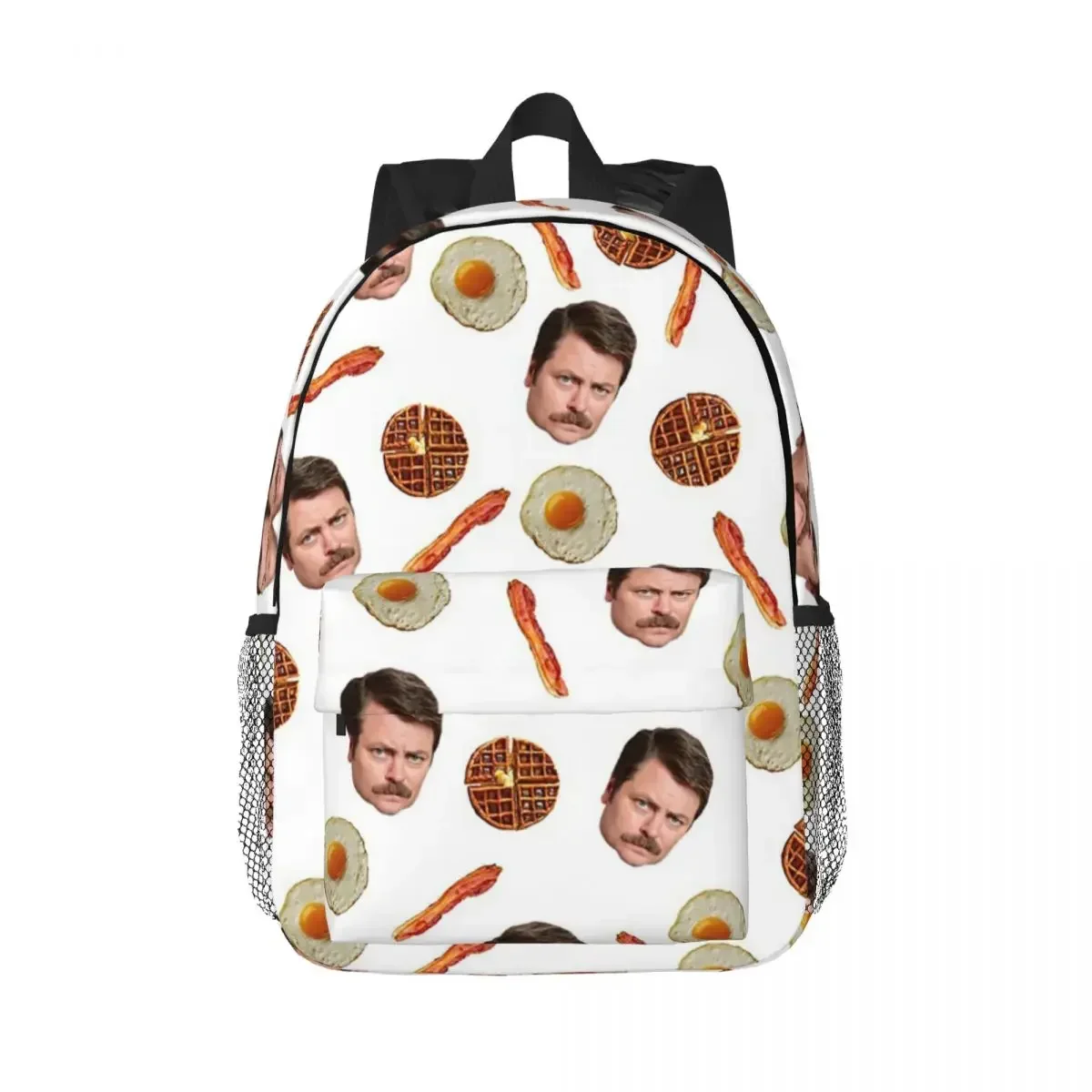 Todos os bacon e ovos mochilas adolescente bookbag moda crianças sacos de escola portátil bolsa de ombro grande capacidade