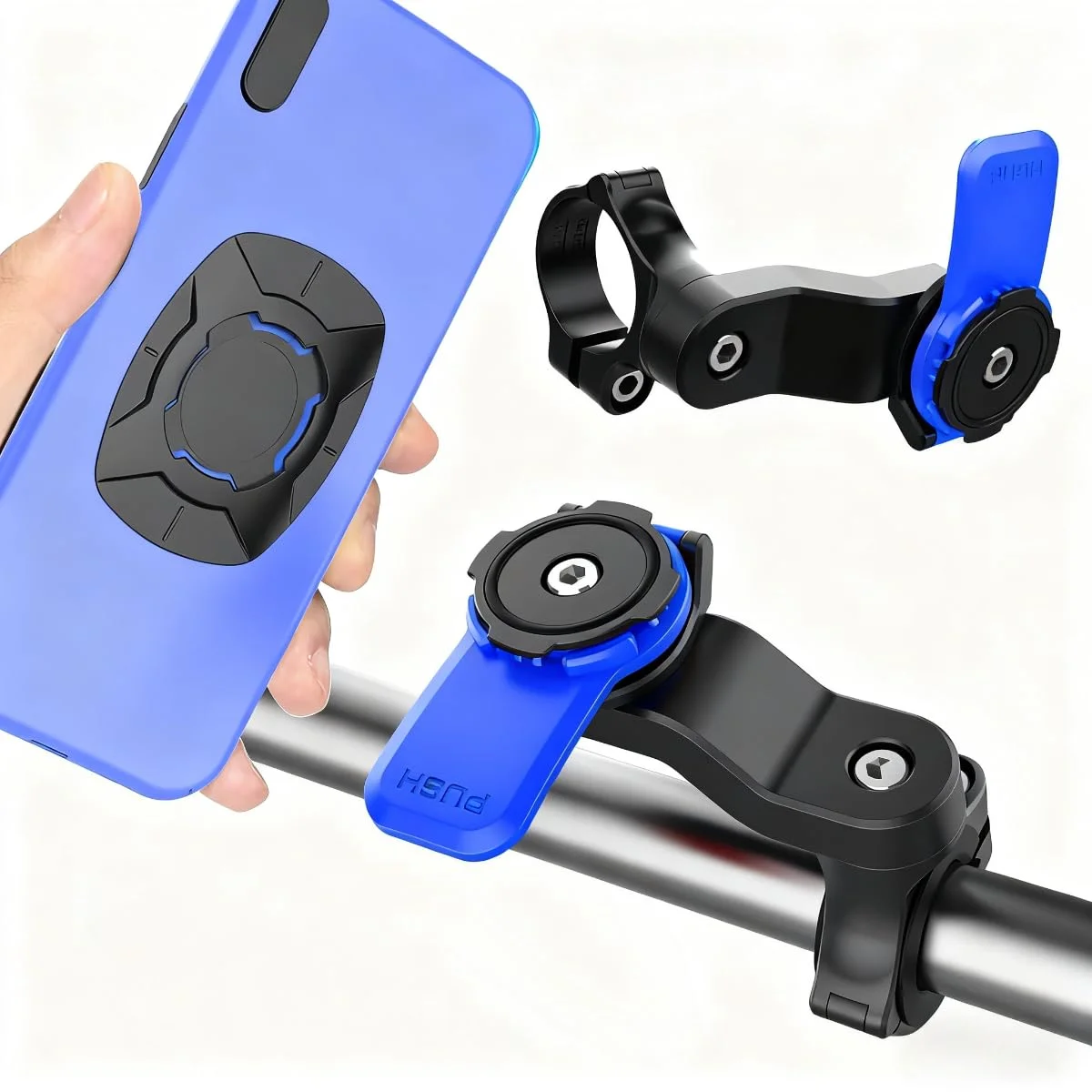 360 ° Support de téléphone universel entièrement réglable et rotatif, antichoc, pour moto et vélo, support de navigatio…