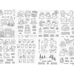 Cartoon Animal Transparent Clear Stamps for DIY Scrapbooking/Card Making Fun Decoration Supplies  A0114