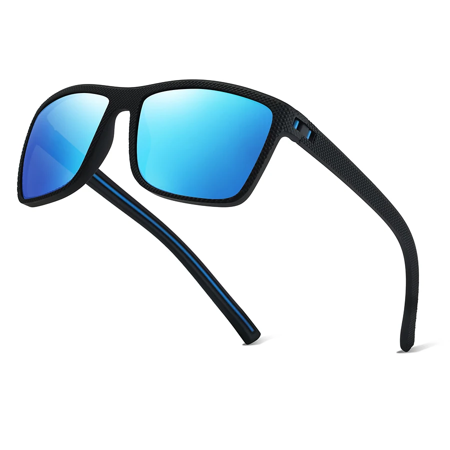 Bunte gestreifte quadratische Sonnenbrille im Designer-Stil, Unisex, für Autofahren, Angeln, Urlaub, elegante Alltagsbrille, lässige Vintage-Sonnenbrille