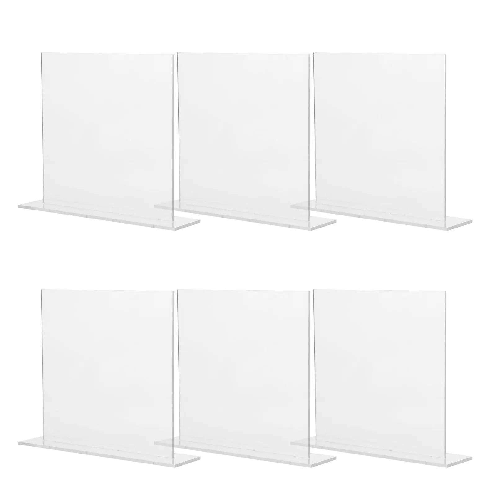 

6 Pcs Acrylic Table Number Signs Blank Seating Cards Wedding Decor Reusable Square Labels Centerpieces Reserved Table Numbers