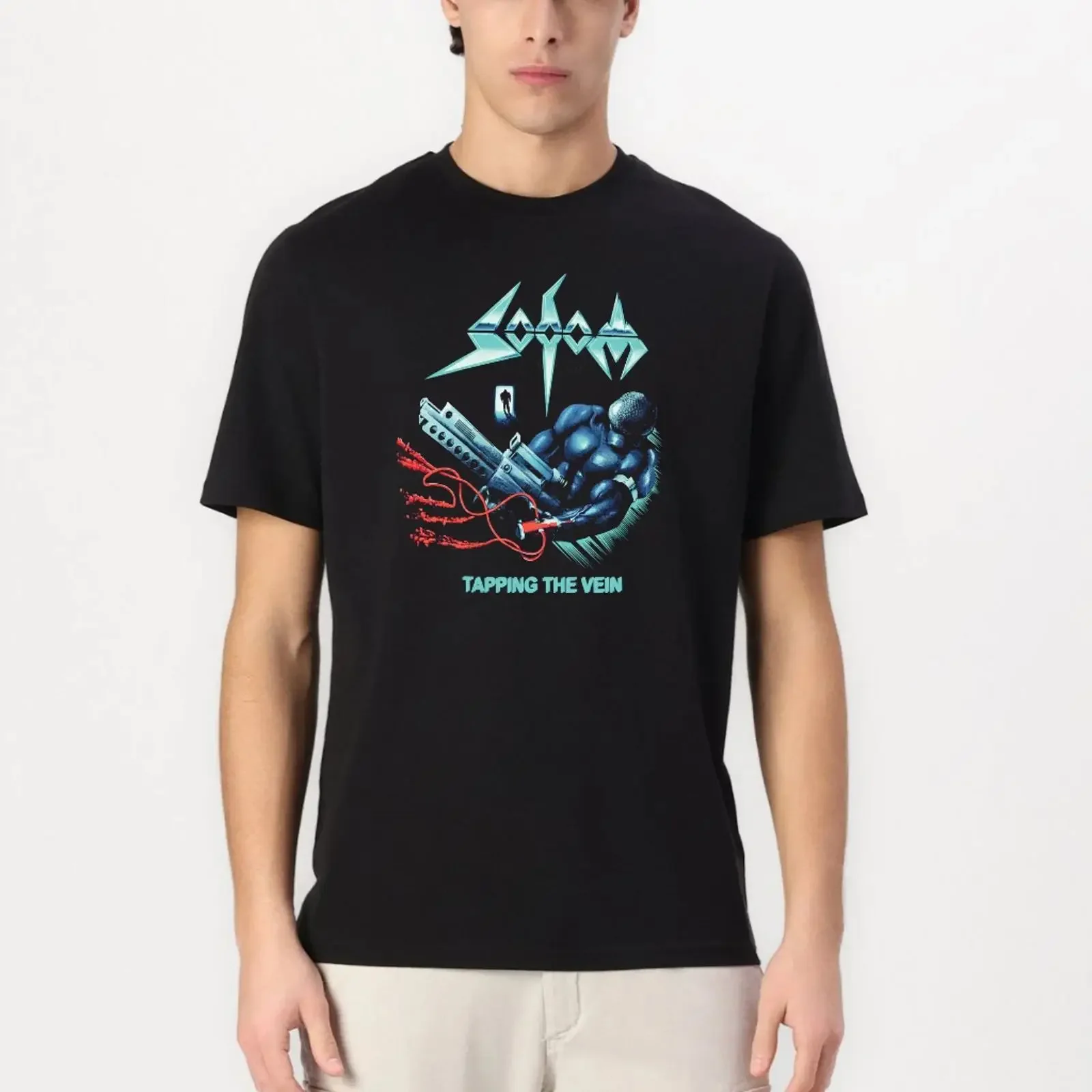 Sodom Tapping The Vein Album T Shirt Thrash Metal S 5XL vintage Washed designer clothes Soft graphic Comfortable Breathable