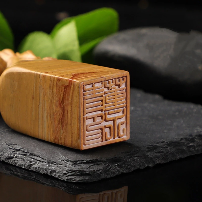 Chinese Calligraphy Custom Stamp Personalized Stone Seal Chinese Zodiac Horse Stamp Cultural and Creative Calligraphy Stationery