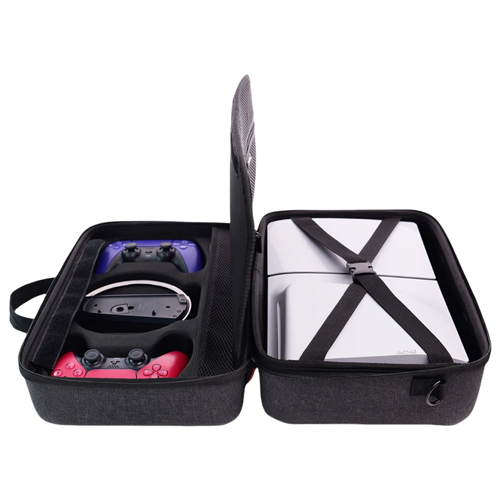 

Портативная сумка через плечо для PS5 Slim, жесткий чехол для переноски, большая вместительная сумка для хранения для Playstation 5 Slim, игровые аксессуары