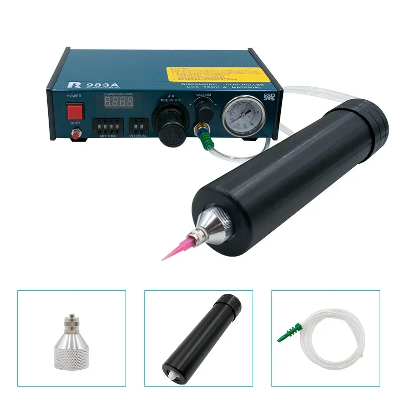 983A Automatic Glue Dispenser Solder Paste Liquid Controller Dropper Hand-held Glue Spraying Machine AB Glue Dispenser