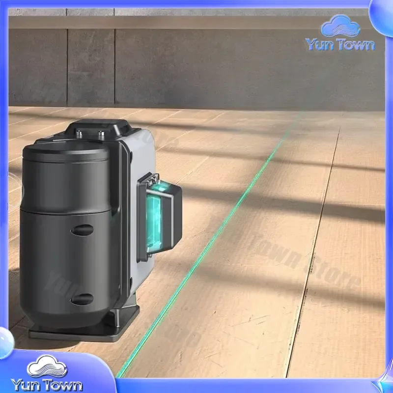 Ishii 12-line Level for Laser Level Tool for Construction, Green Light IR Laser Grounding Instrument for Wall Alignment, High