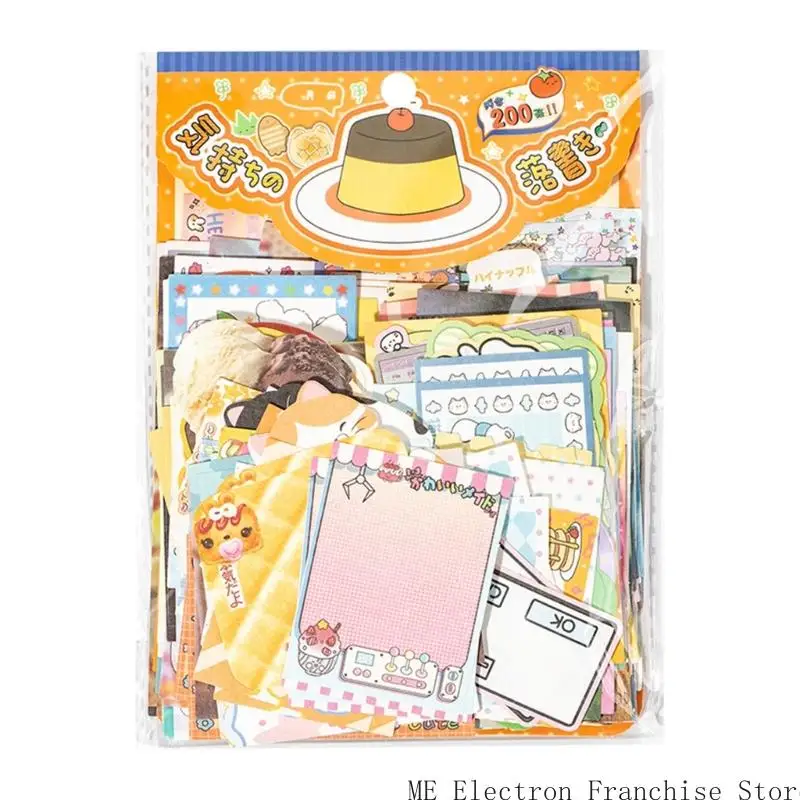 T5EA Cartoon Doodling Note Paper 200 листов примечание Memo Pad ScrapBooking Decorment Paper для скрапбукинга.