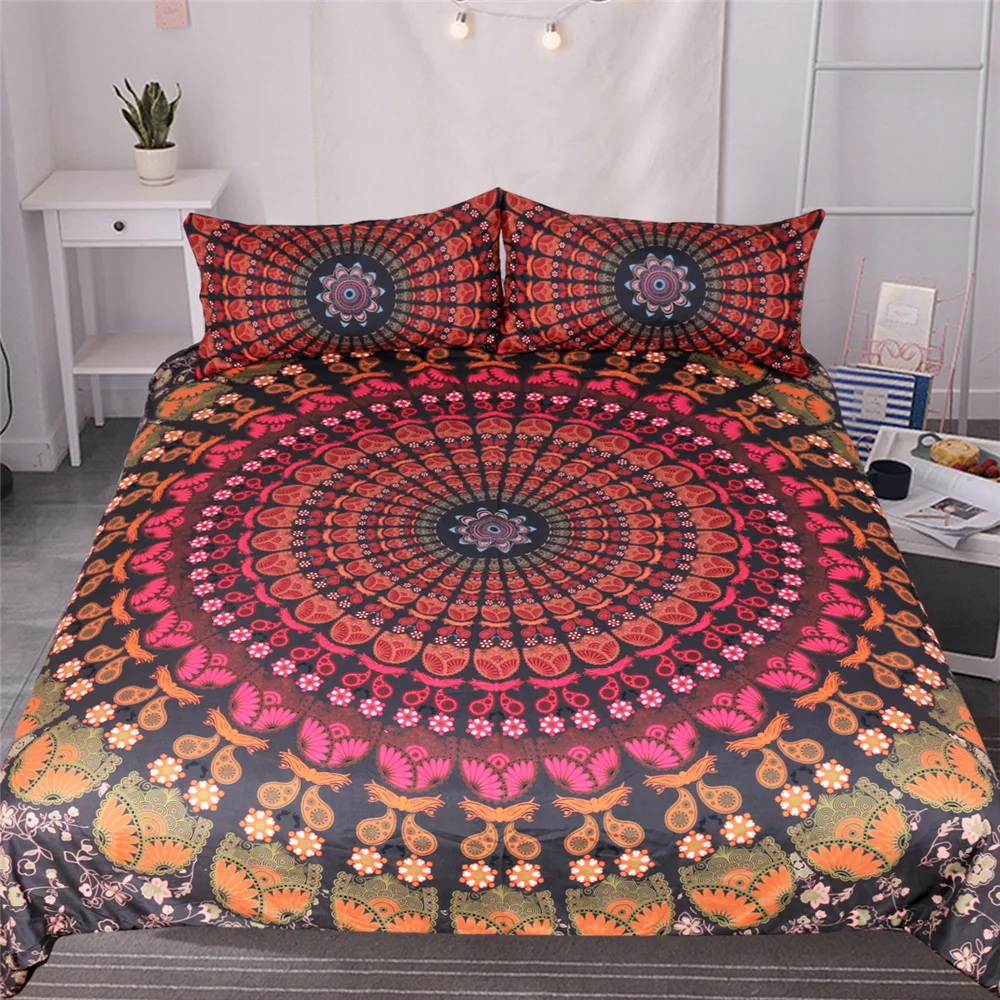 Mandala Bedding Set Duvet Cover With Pillowcases Boho Bedroom Comforter Set Home Double Size Large Home Textile Hot Drop Ship