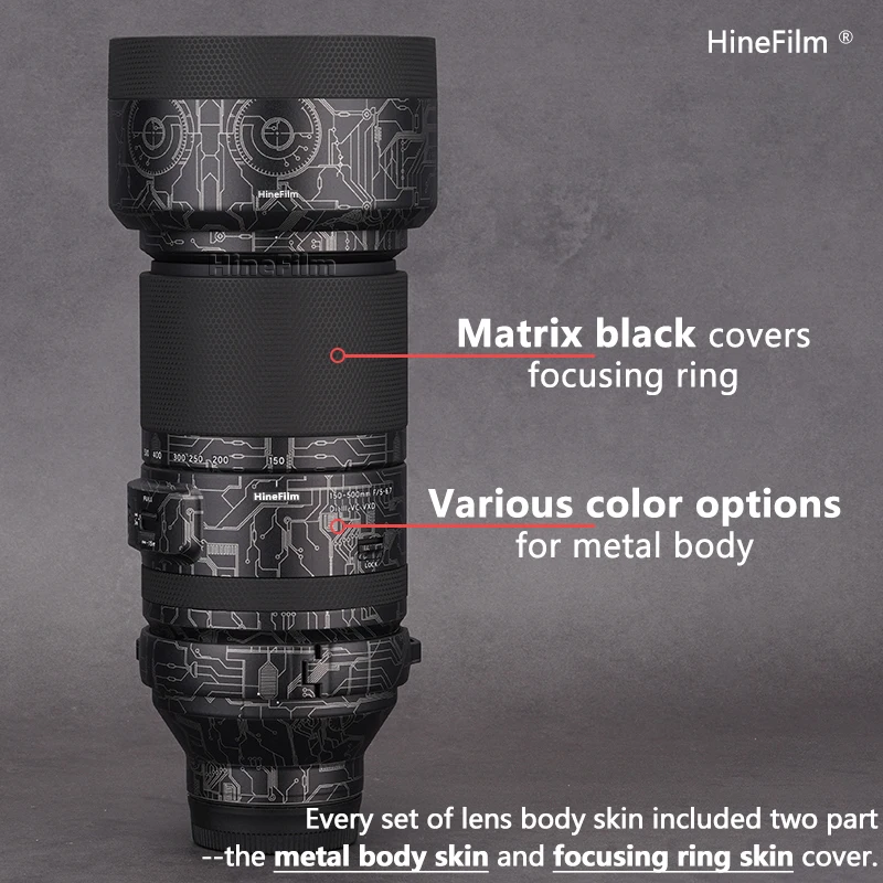 Hinefilm for tamron 150-500 nikon Lens Skin 150 500 Lens Cover for Tamron 150-500 F5-6.7 Z Mount Lens Sticker Protective Film
