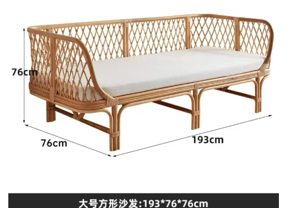 Rattan Lounge Chair Sofa Single Chairs Outdoor Wicker Natural Handcrafted Furniture