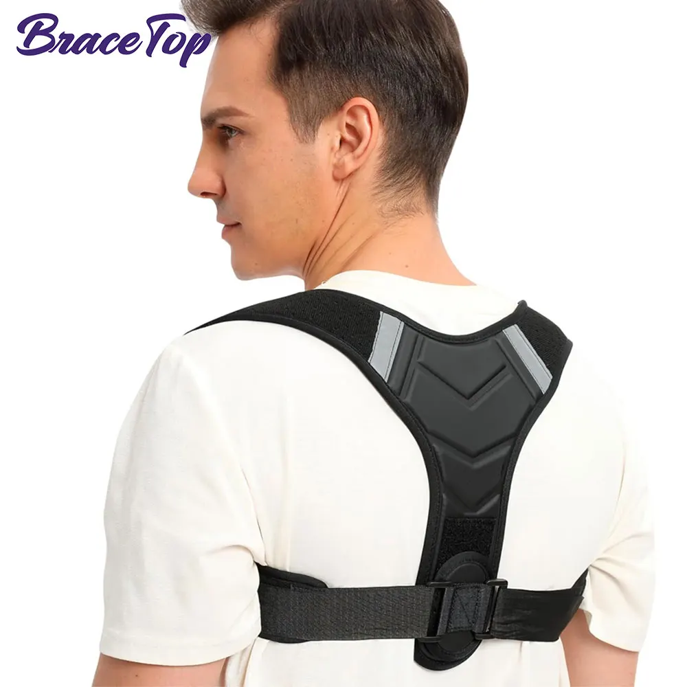 

Бандаж для верхней части спины для поддержки ключицы, регулируемый выпрямитель для спины и предотвращающий облегчение боли в шее, плечах, под одежде