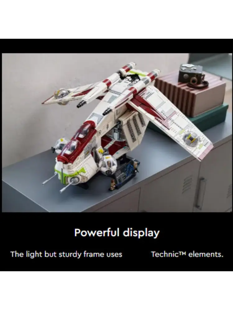 3292 Stuks Republic Fighter Gunship Starship Destroyer 75309 Monteren Puzzels Model Speelgoed voor Kinderen Cadeaus voor Kinderen Verjaardag Set - afbeelding 2