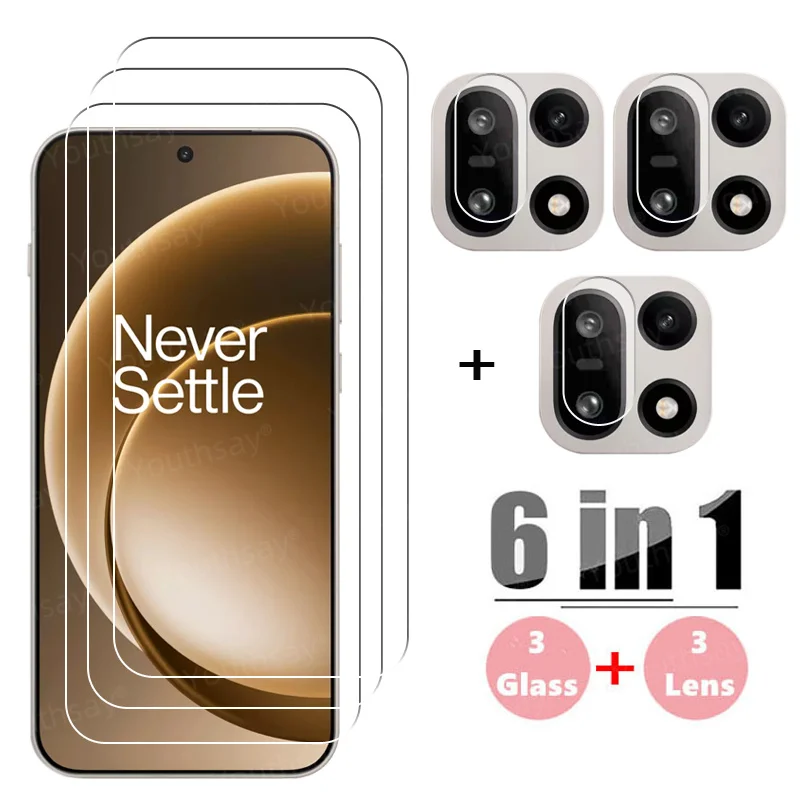 6in1 Glass For OnePlus 15 Tempered Glass OnePlus 15 Screen Protector HD Protective Phone Camera Lens Film OnePlus 15