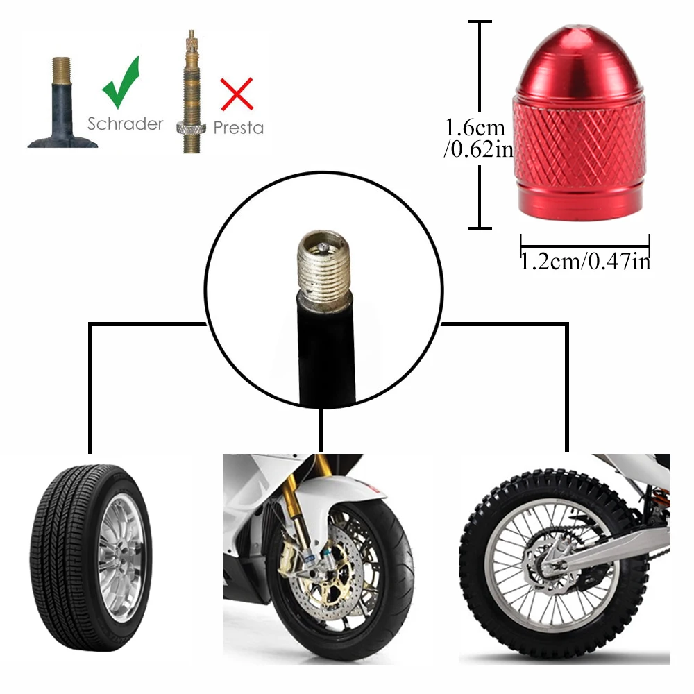 4 ชิ้น/เซ็ตแฟชั่นจักรยานรถจักรยานยนต์ยางรถยนต์วาล์ว Stem Caps ป้องกันฝุ่นสําหรับ BMW Lada Honda Ford รถอุปกรณ์จัดแต่งทรงผม