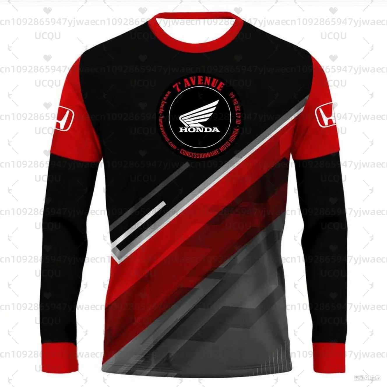 

Внедорожный стиль, 3D-печать, мотоциклист, байкер Deportiva, быстросохнущая футболка с длинными рукавами для верховой езды Honda, топы для мужчин и женщин