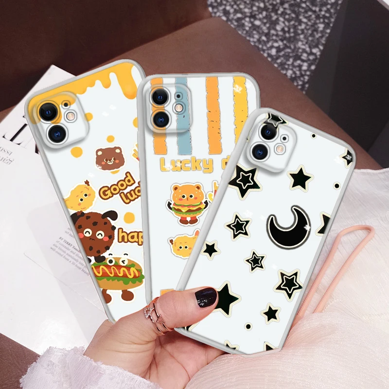 Q14 Cookie pattern Soft Case for Samsung S8 S9 S10 S10E S20 FE S21 Plus S21 Ultra S30 Note 10 20 8 9 M33 M52 M53