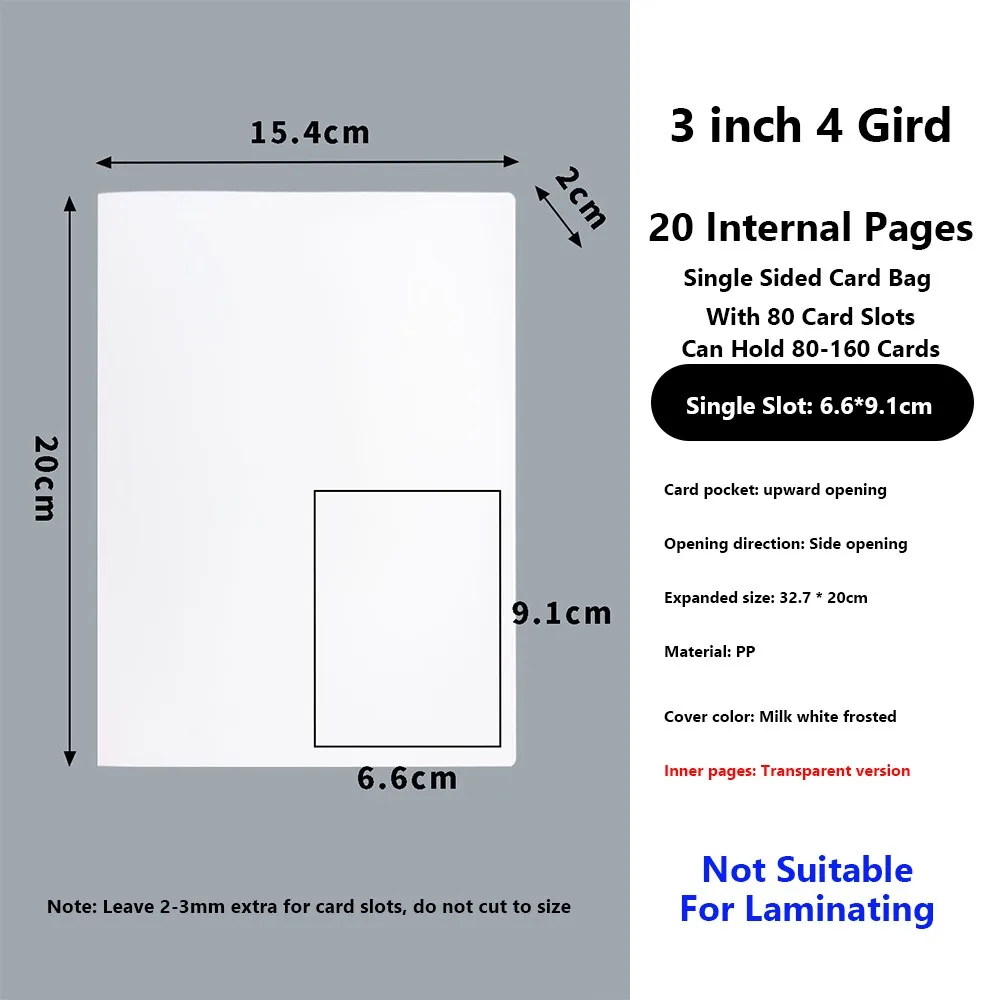 Multifunctional PVC Photo Album 3 Inch Transparent Photocards Holder Portable Idol Card Collection Binder