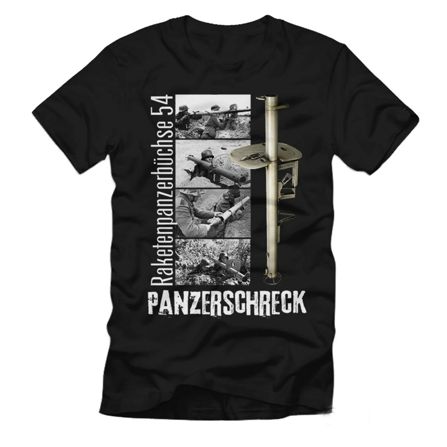 Panzerschreck Raketenpanzerbüchse 54 Wehrmacht Panzerfaust RPzB 54 T-Shirt. Cotton Short Sleeve O-Neck Mens T Shirt New S-3XL