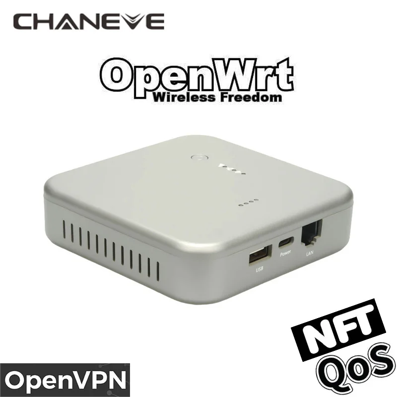 CHANEVE MiFi 4G Portable Mobile WiFi HotSpot OpenWRT 300Mbps Pocket Wireless Router With SIM Card Slot Support OpenVPN NFT-Qos