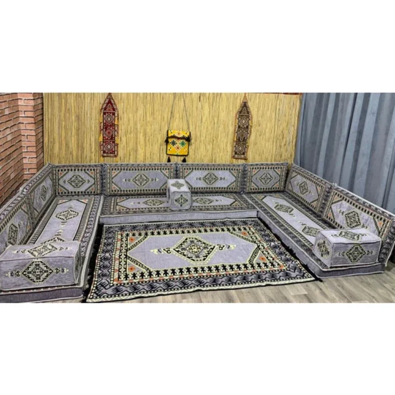 Oriental Floor Seat Ethnic Sofa Ottoman Arab Parliamentary Sofa Jalsa Set Floor Seat Afghan Toshak Parliamentary Oriental Corner