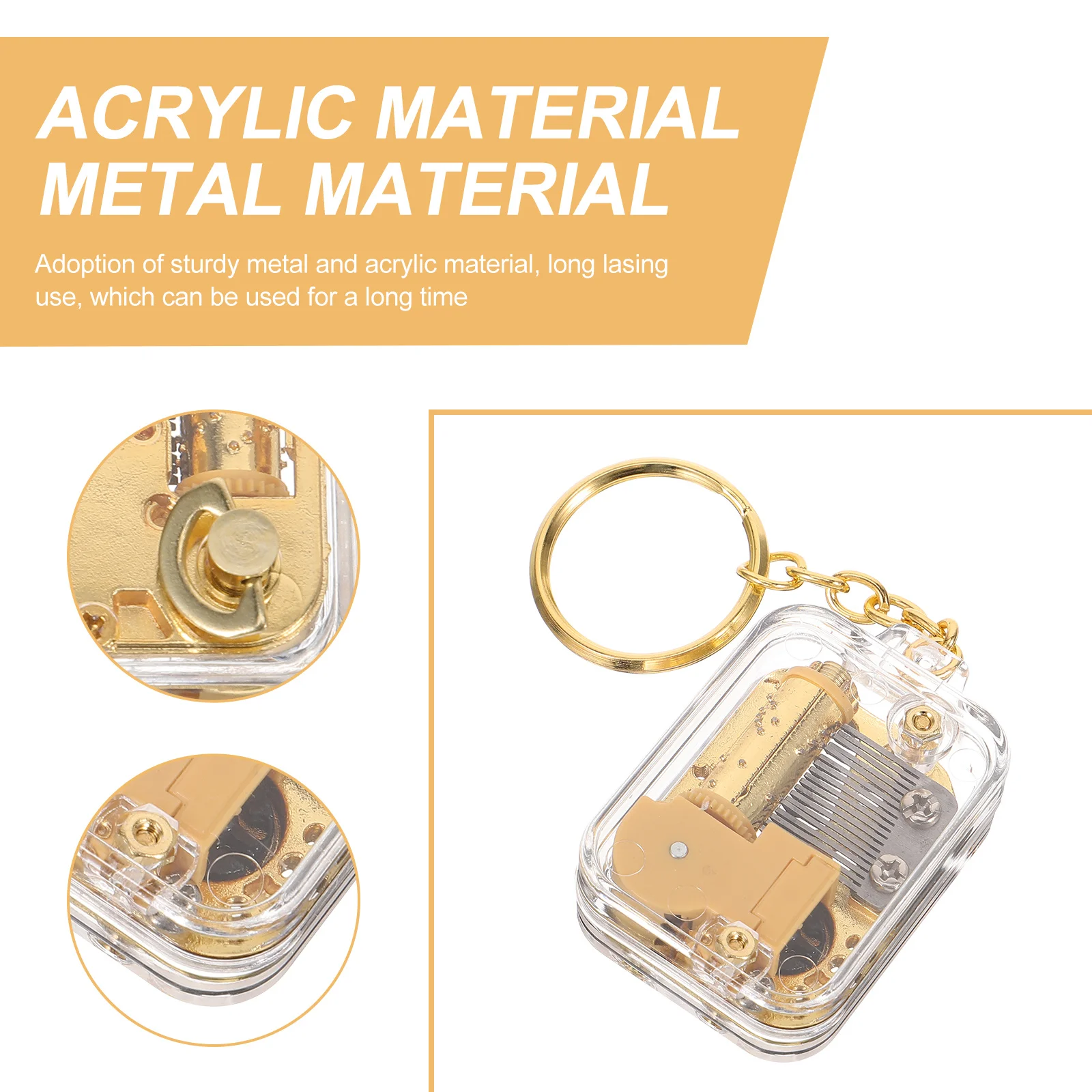 

Musical Box Keychain Unique Eye-Catching Portable Music Gift for Party Favors Families Friends Birthday Music Keychain