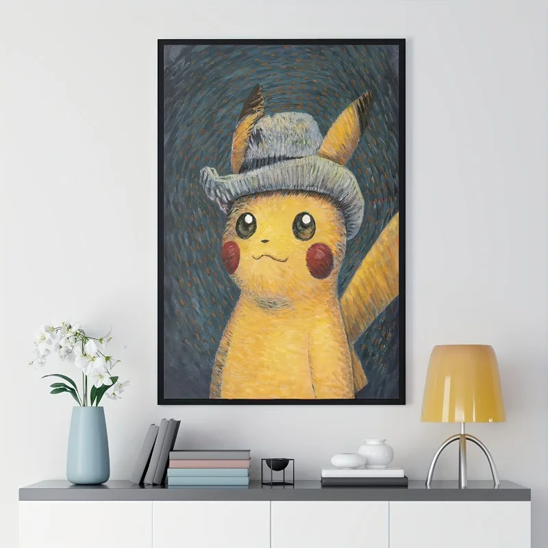 

Retro Cartoon Anime Pokemon Poster Pikachu Wall Art Prints Canvas Painting Wall Decor Bedroom Living Room Home Decor (No Frame)