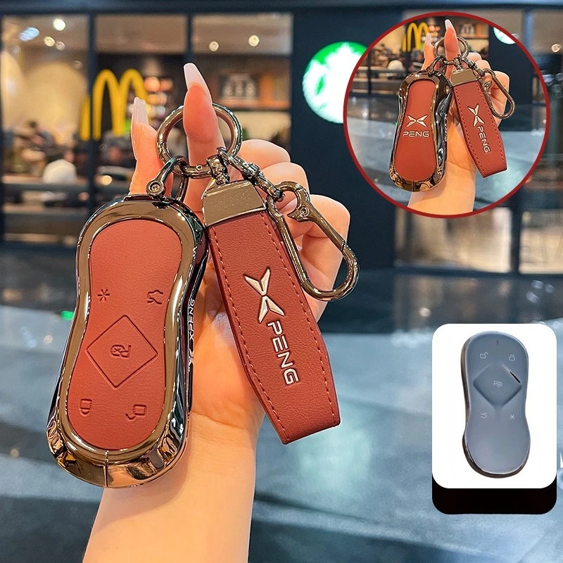 For 2026 XPeng MONA M03 Key Case Cover, Zinc Alloy Metal Car Key Fob Shell, Shockproof Luxury Smart Keychain, XPeng Accessories