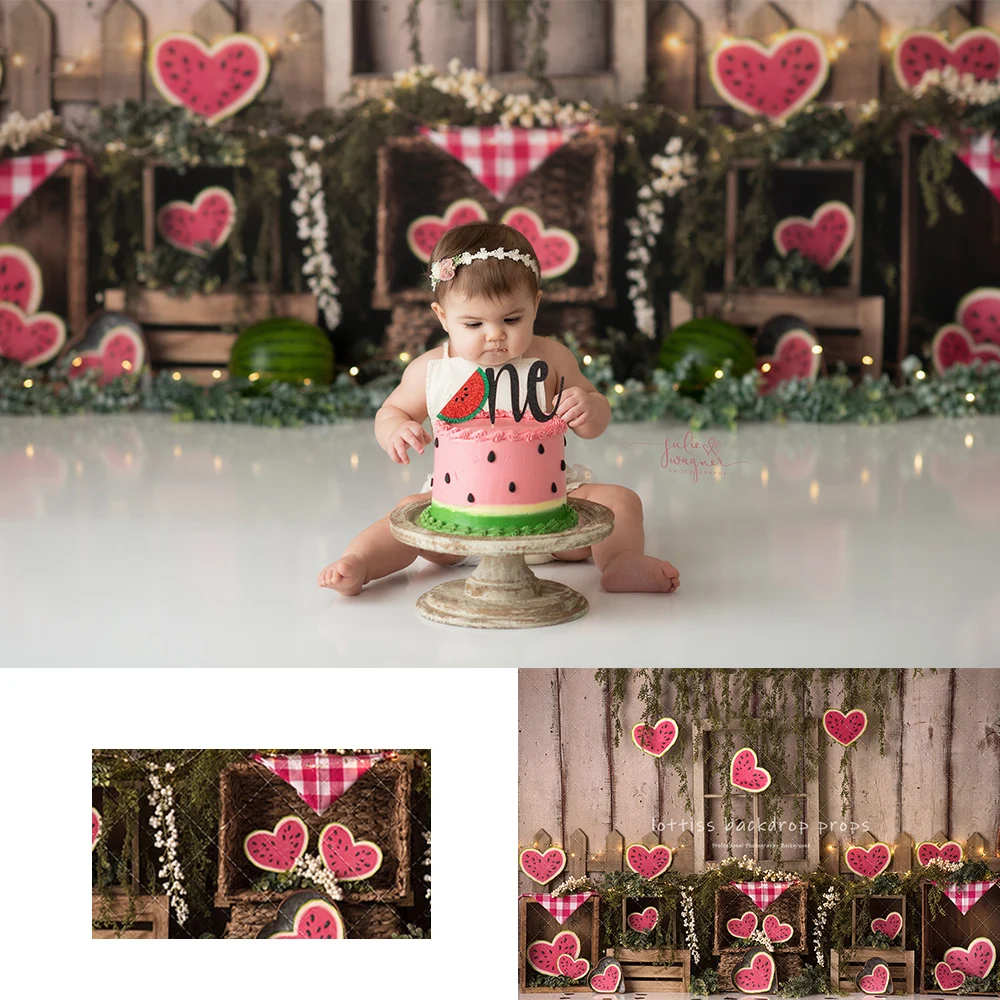 

Watermelon Picnic Date Backdrops Kids Baby Birthday Cake Smash Photocall Adult Child Photo Summer Fruits Party Backgrounds