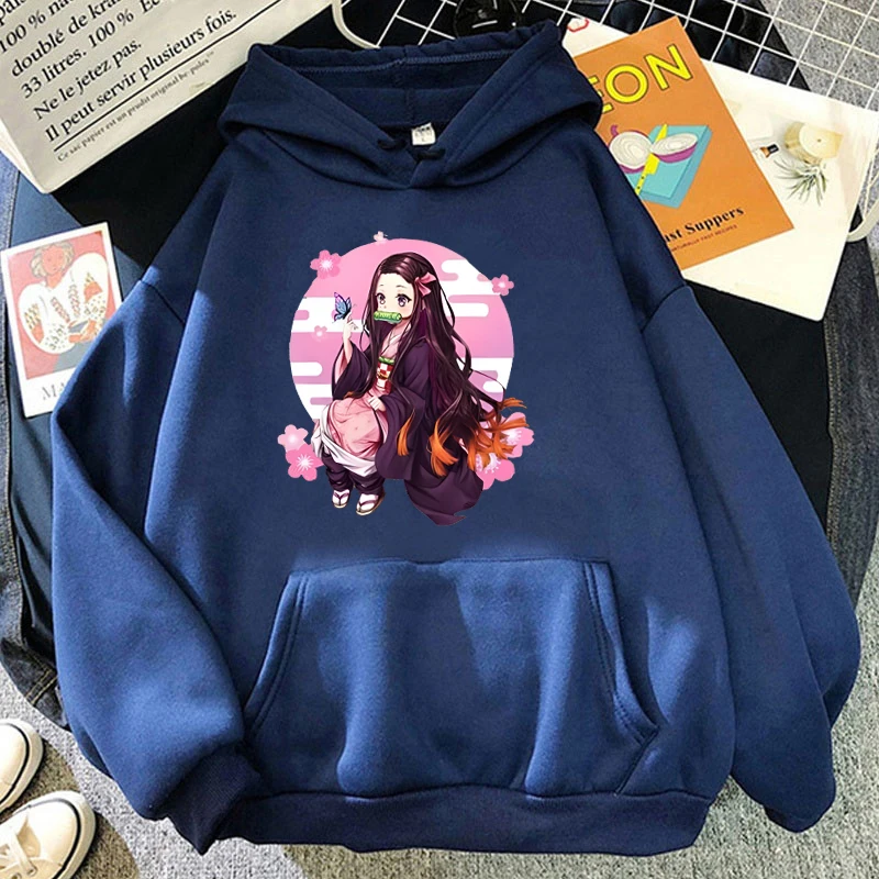 New Anime Kamado Nezuko Hoodies Women Men Funny Harajuku Sweatshirts Unisex Tops