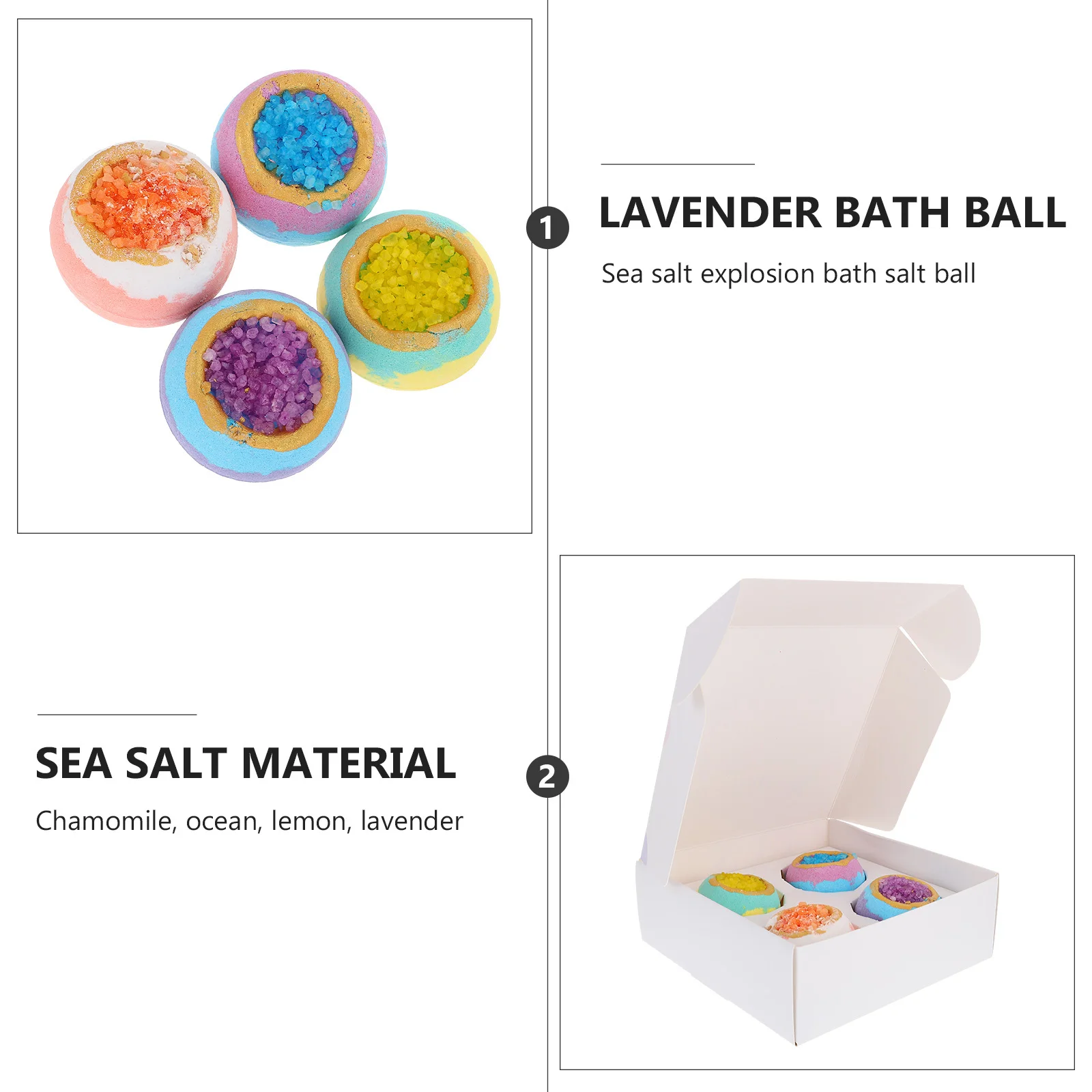 

4Pcs Spa Bath Balls Natural Set Bubble Bathing Balls Relaxing Skin Care Accessories Shower Bubble Bombs