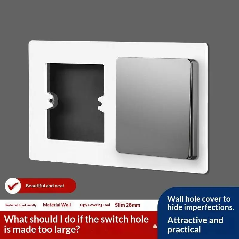 ~1 PCS Switch Cover Plastic Switch Socket Panel Universal Wall Panels Switch Socket Frame Wall