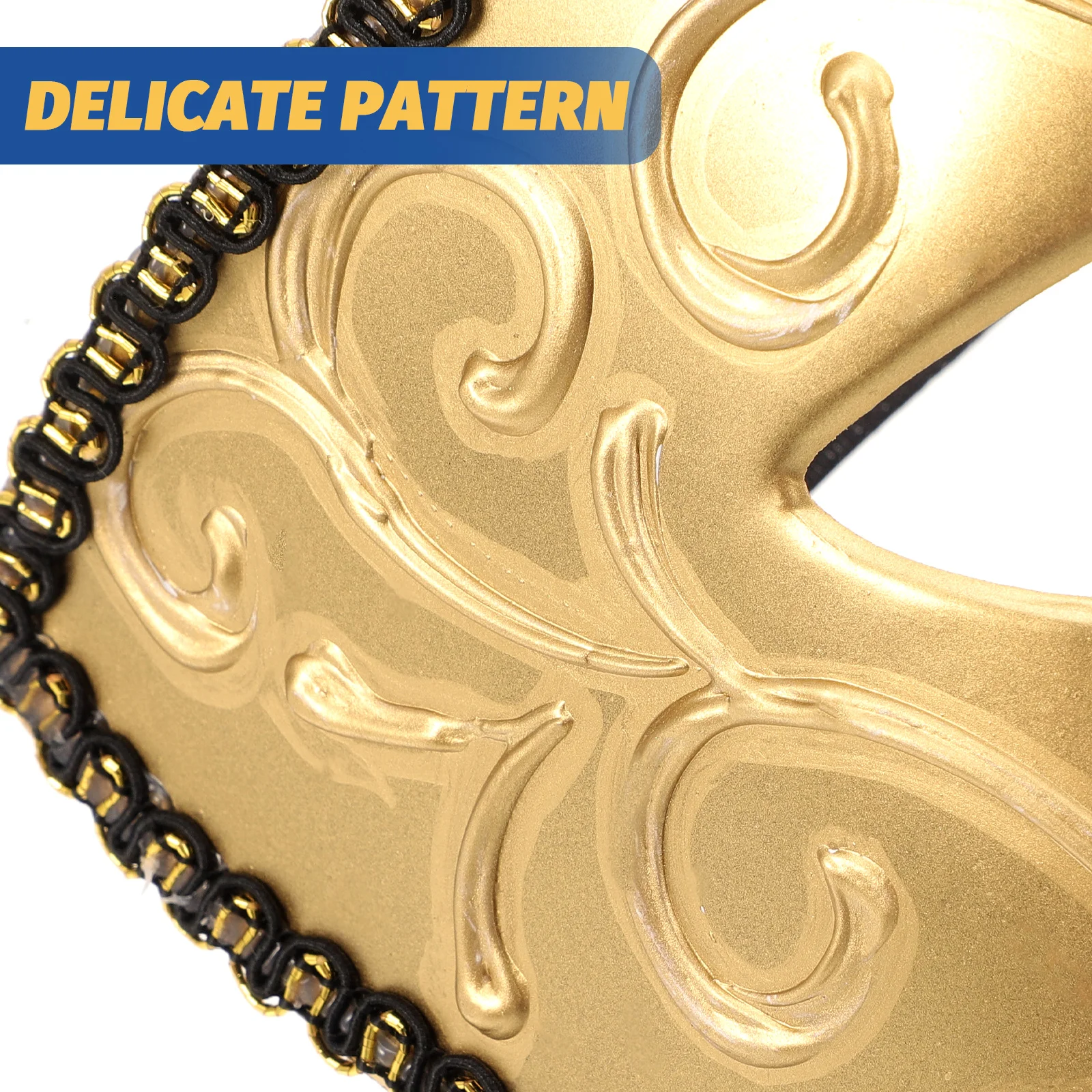 

Masquerade Half-Face Plastic Mask Safe Durable Men Halloween Carnival Cosplay Birthday Party Supply Decorative Mask