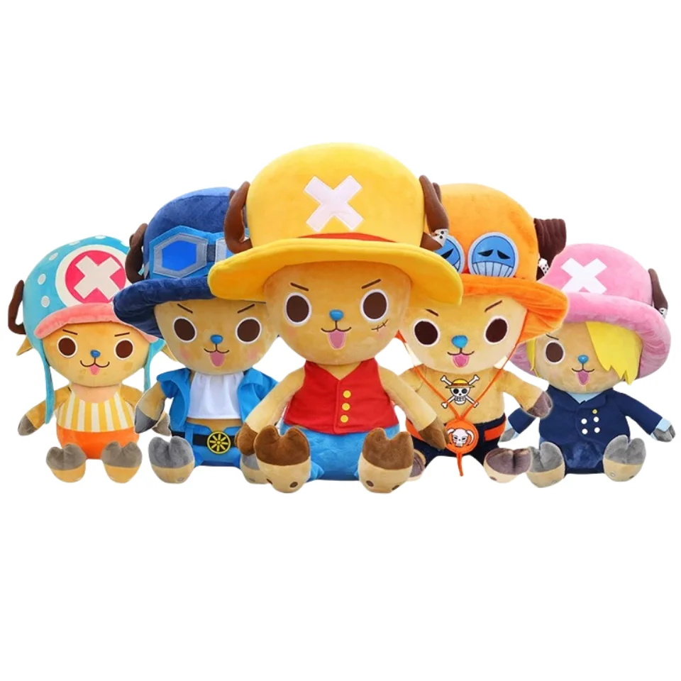 30-80cm Genuine Chopper Kawaii Giant Cartoon Character Plush Toys High Quality Children Create Doll Home Decor Colorful Gifts