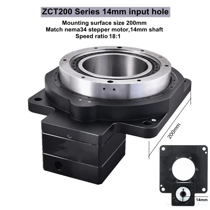 Vervangen Direct Drive Motor 'S Hollow Roterende Platform 360 Elektrische Draaitafel Nema34 Stappenmotor 18:1 Holle Roterende Versnellingsbak